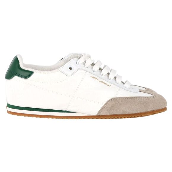 Saint Laurent Aston Low Top Sneakers in White Leather - Picture 1 of 8